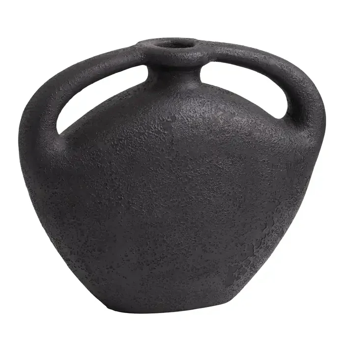 Black Lava Stone Terracotta Floor Vase