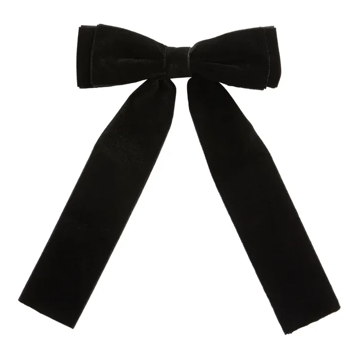 Black Velvet Bow Hair Clip