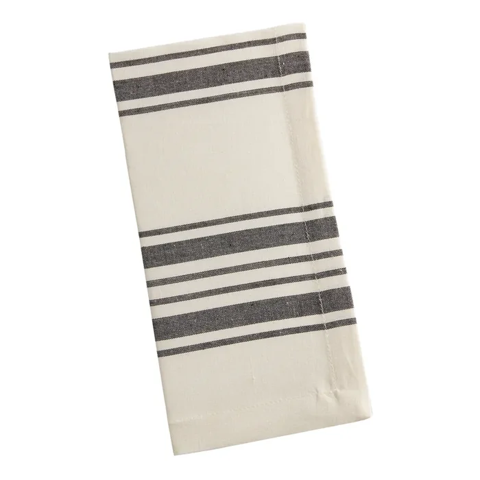 Black Villa Stripe Napkins Set of 4