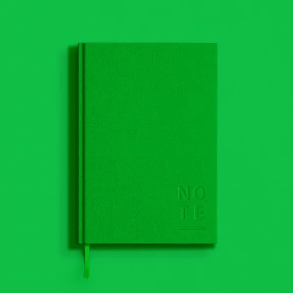 Blank Canvas Green A5 Lined Notebook