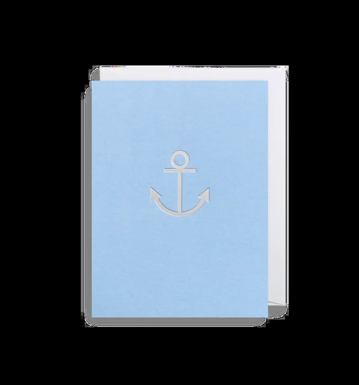 Blue and Silver Anchor Card