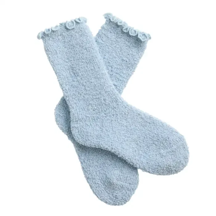 Blue and Silver Ruffle Socks