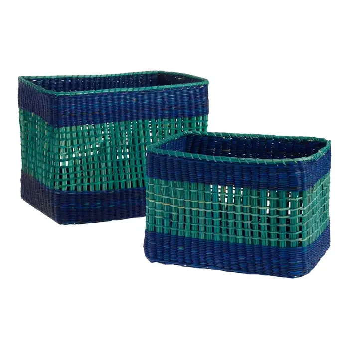 Blue and Turquoise Junco Utility Basket