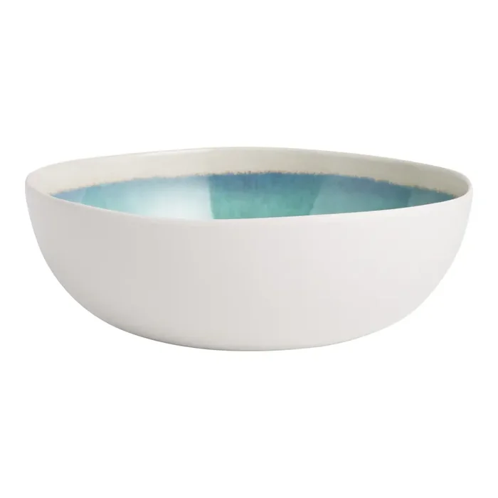 Blue Reactive Melamine Low Bowl