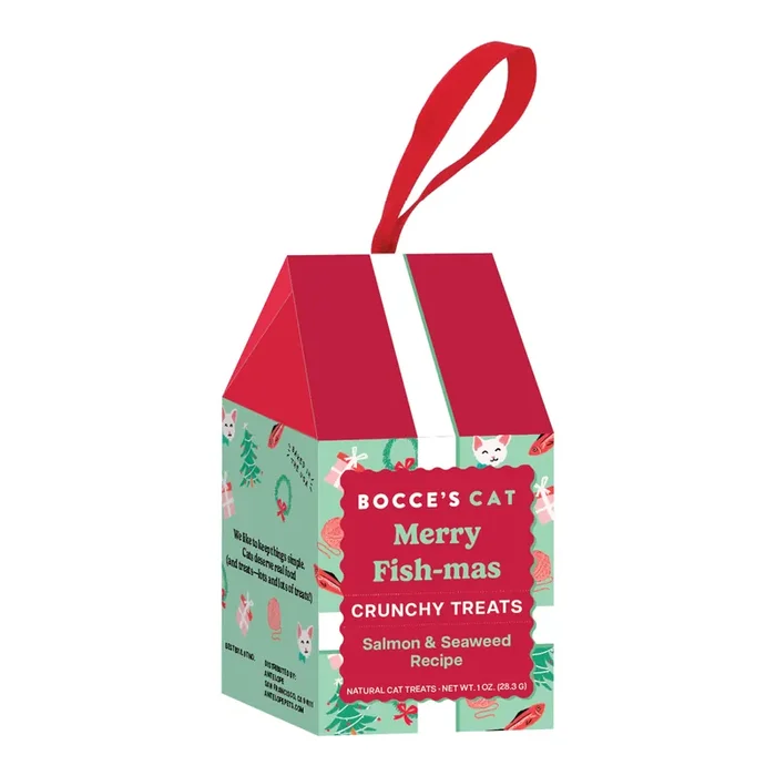 Bocce‘s Cat Merry Fish-Mas Crunchy Cat Treats Ornament