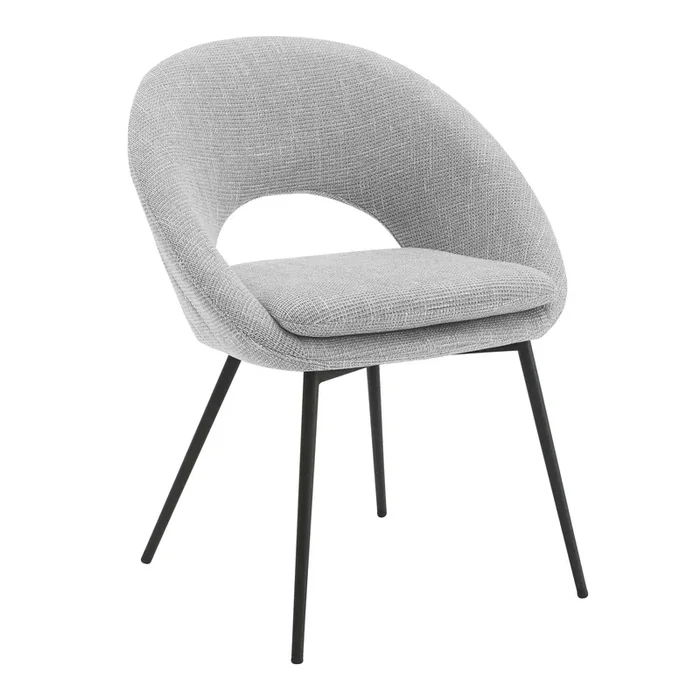 Bolero Curved Open Back Upholstered Dining Chair