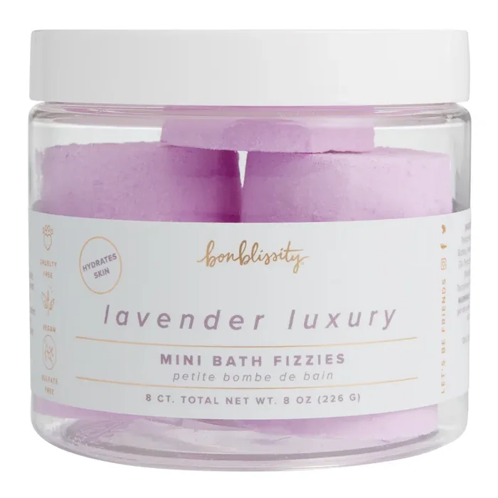 Bon Blissity Lavender Luxury Mini Bath Fizzies 8 Count