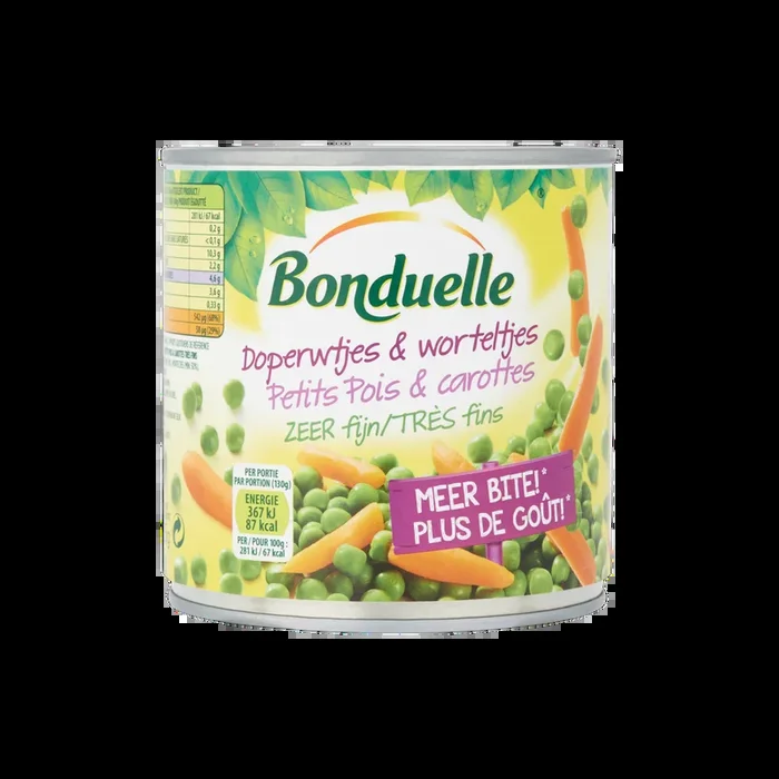 Bonduelle Doperwtjes & worteltjes zeer fijn