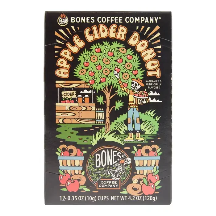 Bones Apple Cider Donut K-Cup Coffee Pods 12 Count