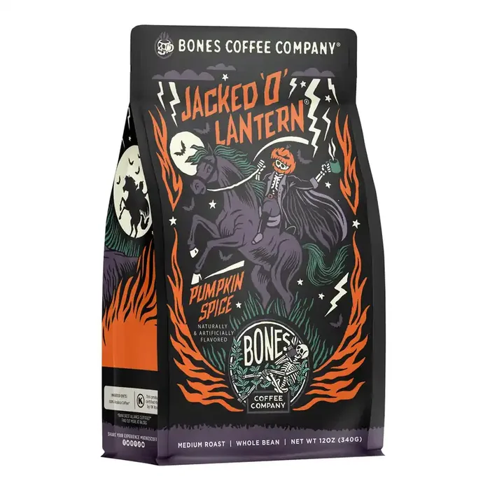 Bones Coffee Jacked ‘O‘ Lantern Pumpkin Spice Whole Bean Coffee