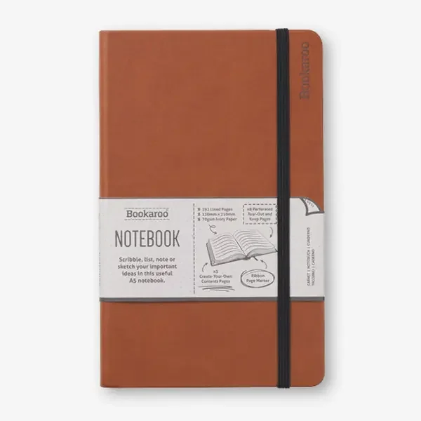 BOOKAROO A5 JOURNAL BROWN