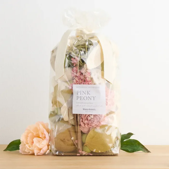 Botanical Pink Peony Potpourri Bag