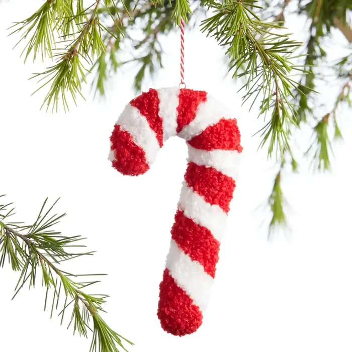 Boucle Candy Cane Ornaments Set Of 2