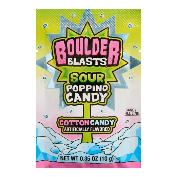 Boulder Blasts Cotton Candy Sour Popping Candy