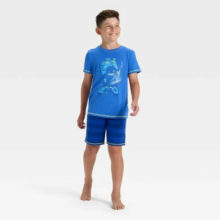 Boys‘ 2pc Short Sleeve Pajama Set – Cat & Jack™ Blue M