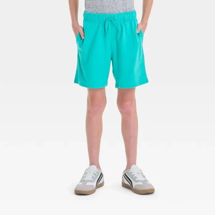 Boys‘ Above the Knee Pull-On Shorts – Cat & Jack™ Teal Green XS Mid Rise, Drawstring