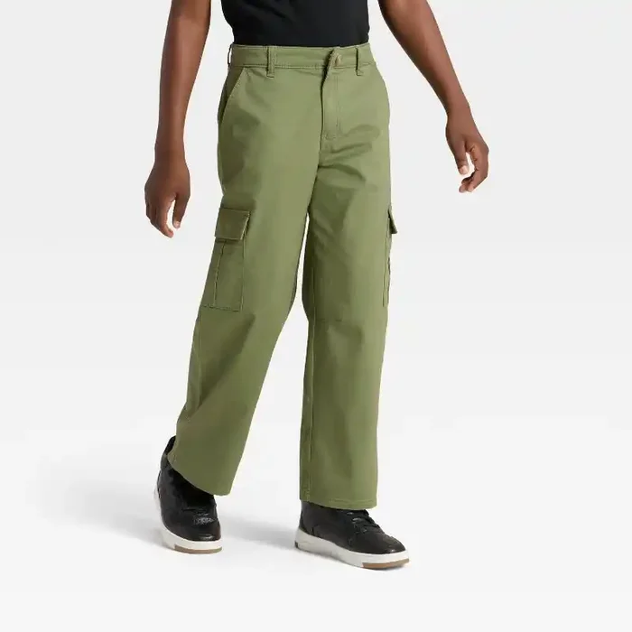 Boys‘ Baggy Cargo Pants – Cat & Jack™ Green 5