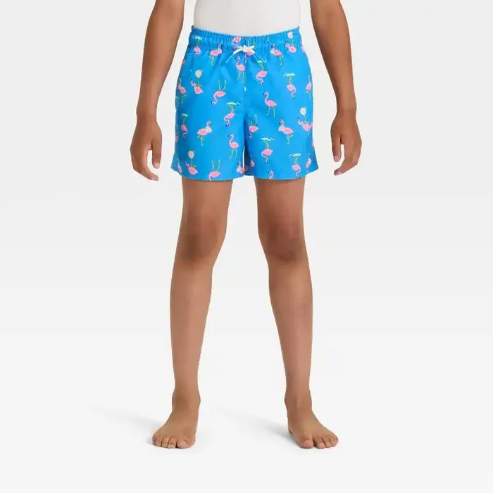 Boys‘ Flamingo Skateboarding Trunks – Cat & Jack™ Blue M
