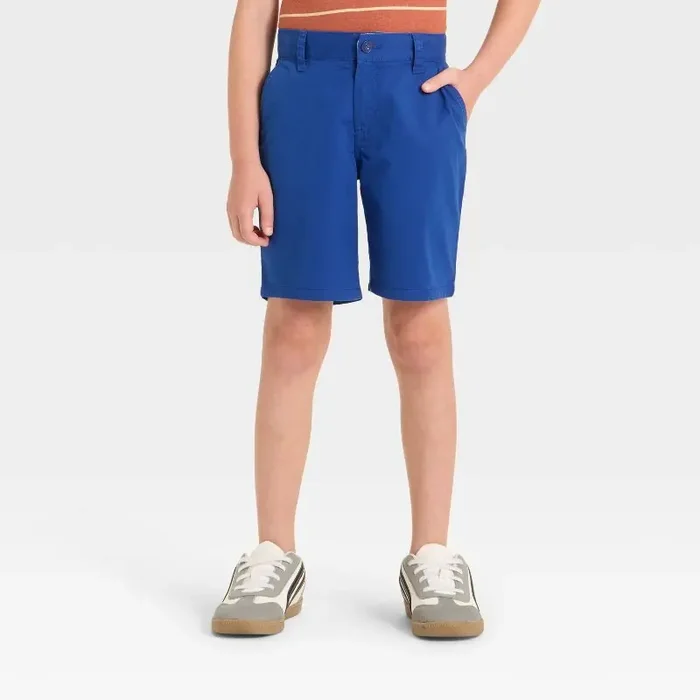 Boys‘ Flat Front ‘At the Knee‘ Chino Shorts – Cat & Jack™ Indigo 7