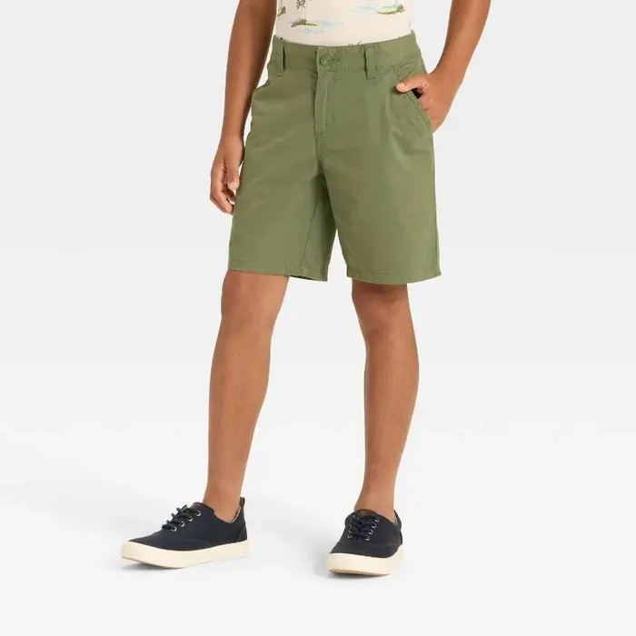 Boys‘ Flat Front ‘At the Knee‘ Chino Shorts – Cat & Jack™ Mint Green 8