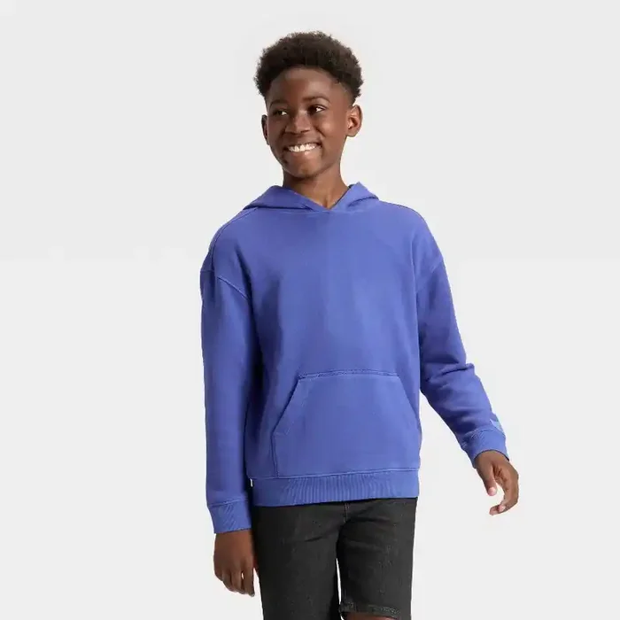 Boys‘ Hooded Fleece Sweatshirt – Cat & Jack™ Indigo M