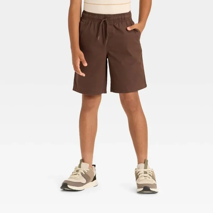 Boys‘ Playwear ‘At the Knee‘ Pull-On Shorts – Cat & Jack™ Brown XS