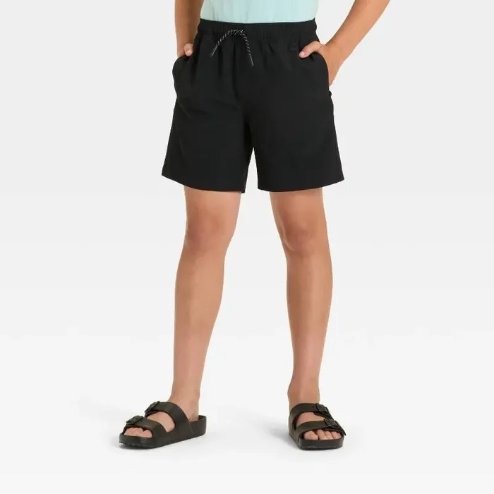 Boys‘ Quick Dry ‘Above the Knee‘ Pull-On Shorts – Cat & Jack™ Black M