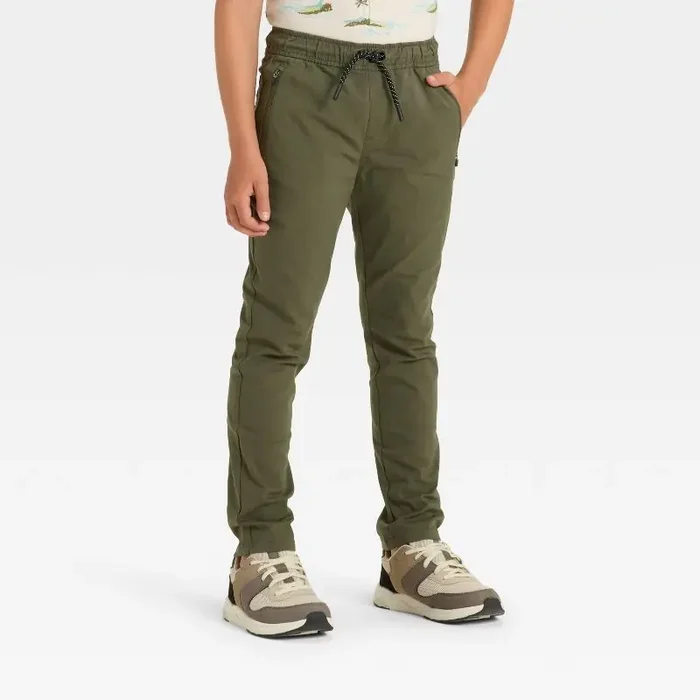Boys‘ Quick Dry Stretch Pants – Cat & Jack™ Olive Green 12