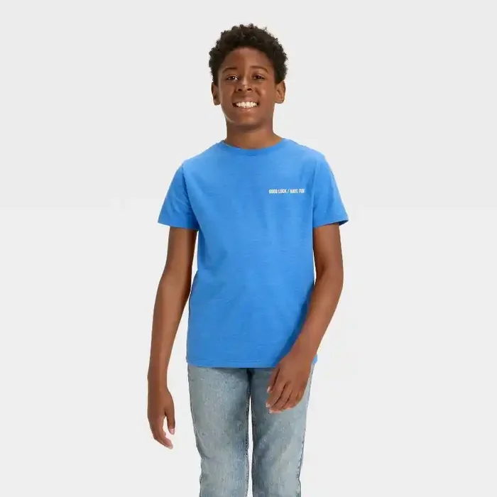 Boys‘ Short Sleeve Gameplay Graphic T-Shirt – Cat & Jack™ Blue L