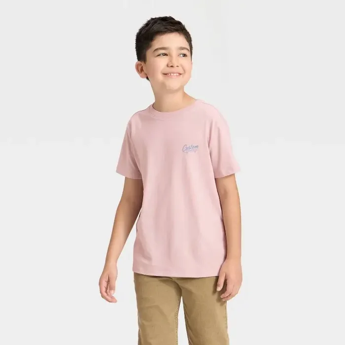 Boys‘ Short Sleeve Graphic T-Shirt – Cat & Jack™ Pink L