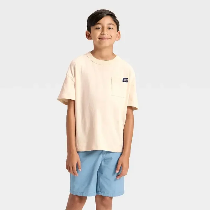 Boys‘ Short Sleeve Oversized T-Shirt – Cat & Jack™ Beige XL