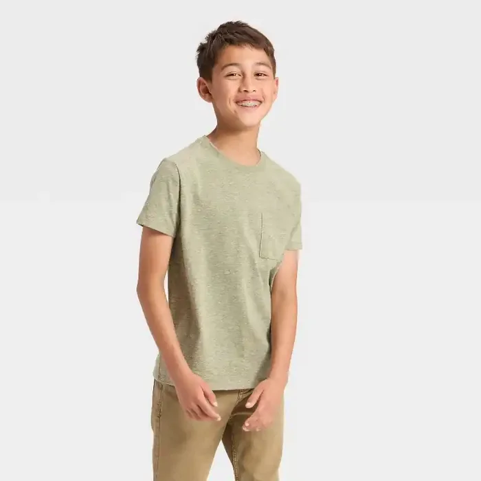 Boys‘ Short Sleeve Pocket T-Shirt – Cat & Jack™ Green S