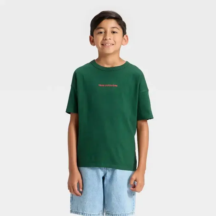 Boys‘ Short Sleeve Relaxed Fit T-Shirt – Cat & Jack™ Green S