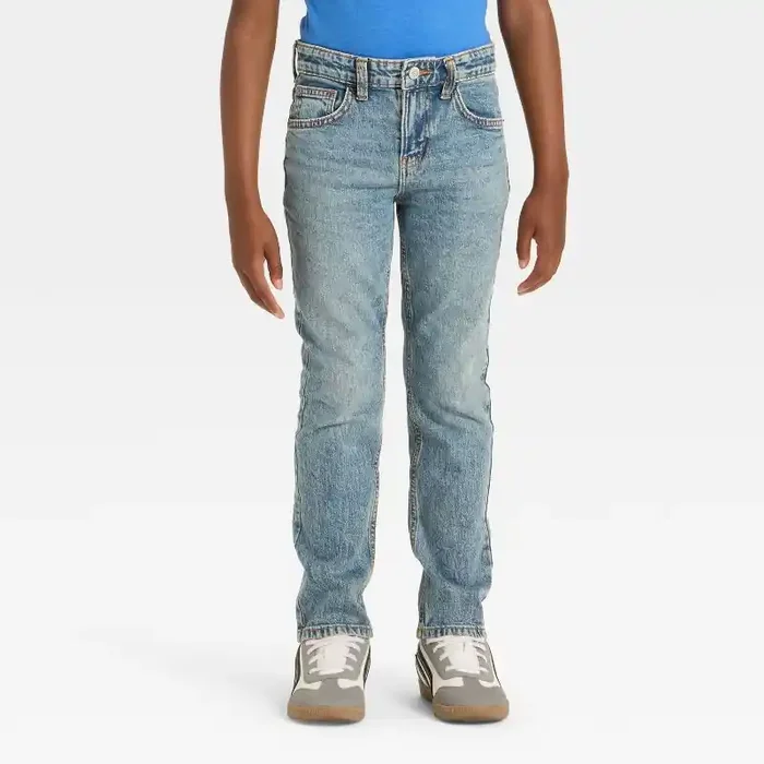 Boys‘ Slim Fit Jeans – Cat & Jack™ Medium Wash 8