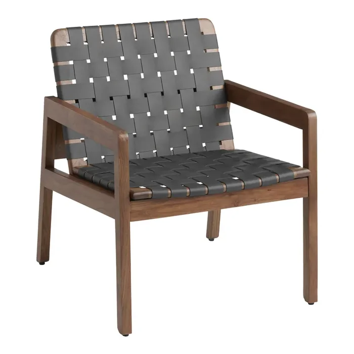 Bradford Handwoven Leather Strap Chair