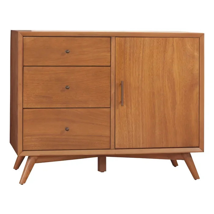 Brewton Small Acorn Wood Storage Cabinet With Drawers
