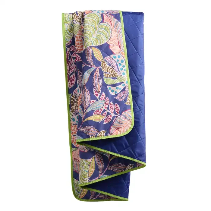 Bright Print Roll Up Picnic Blanket with Strap
