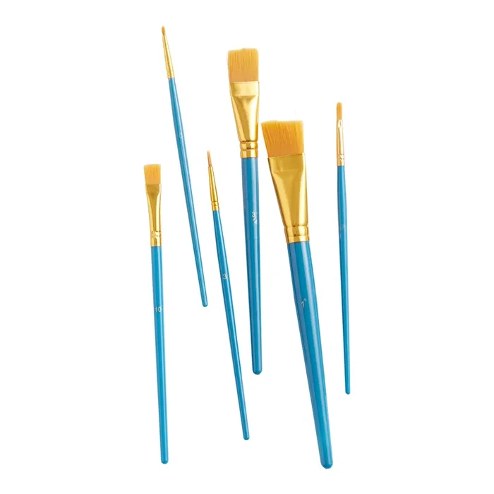 Bright Stripes Paint Brushes 6 Pack