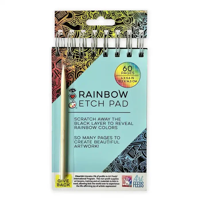 Bright Stripes Rainbow Etch Pad