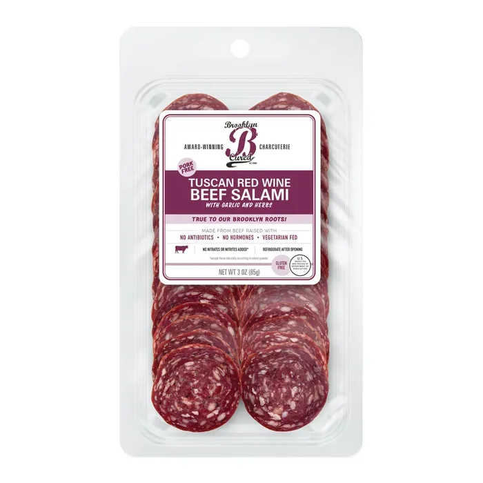 Brooklyn Cured Sliced Tuscan Red Wine Beef Salami