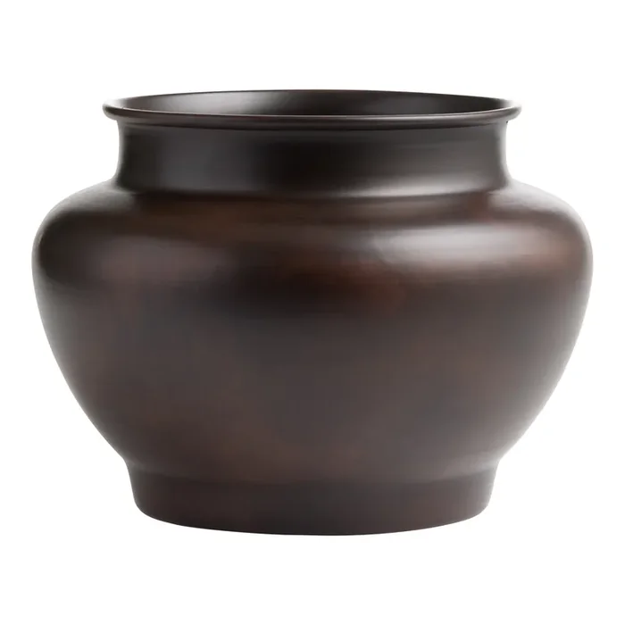 Brown Aged Metal Planter