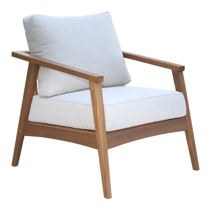 Brussels Brown Eucalyptus Wood Outdoor Chairs 2 Piece Set