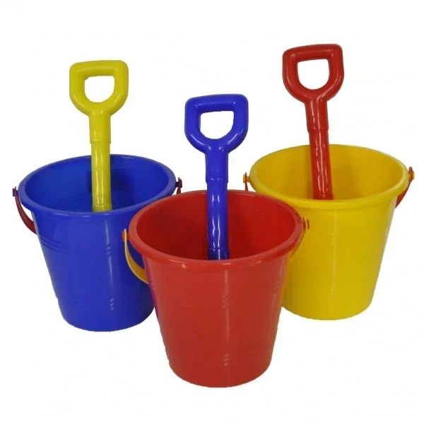 Bucket & Spade Set Medium 15cm Assorted Colours