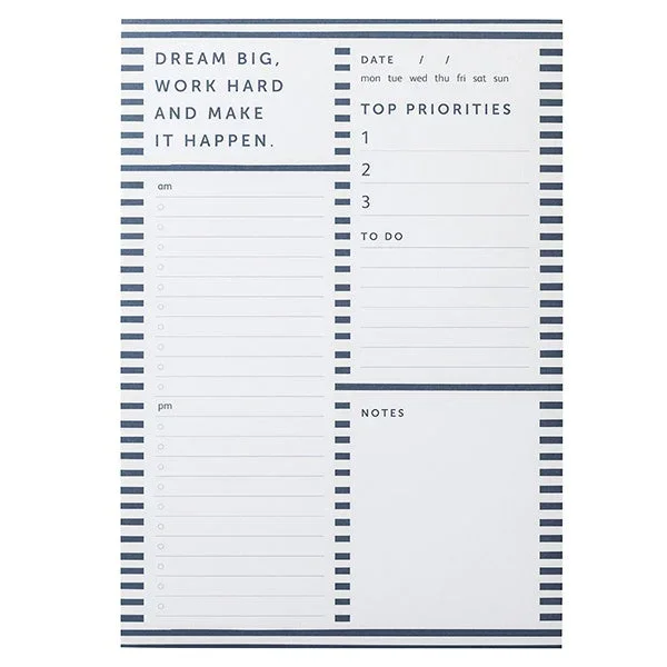 Busy B Blue Stripes List pad