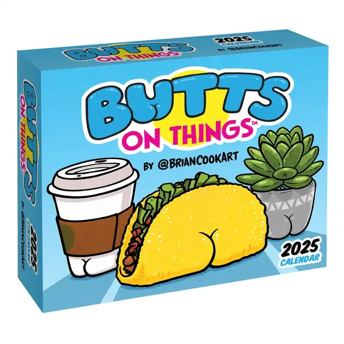 Butts on Things 2025 Daily Desktop Calendar
