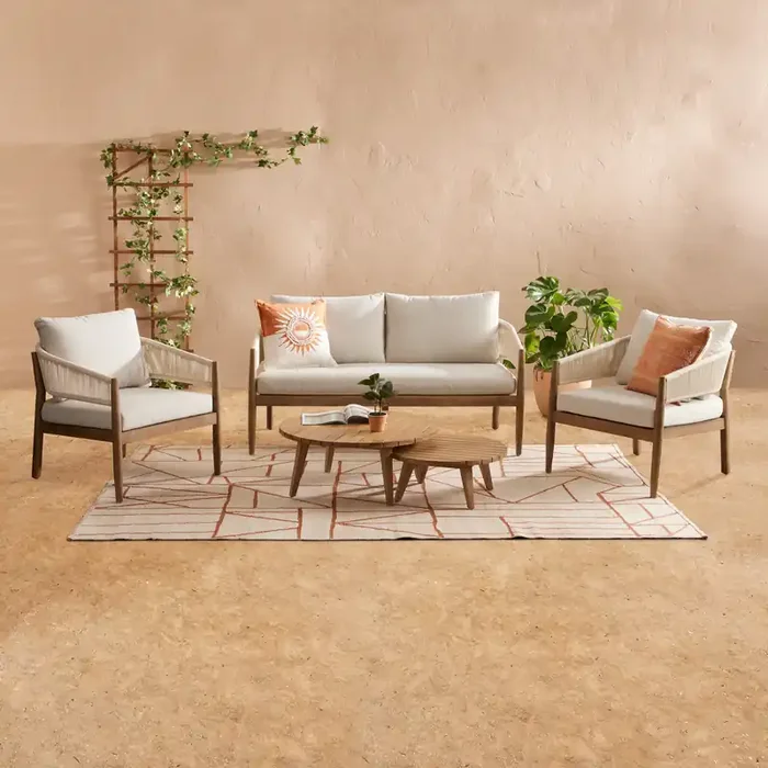 Cabrillo 4 Piece Outdoor Furniture Set with Nesting Tables