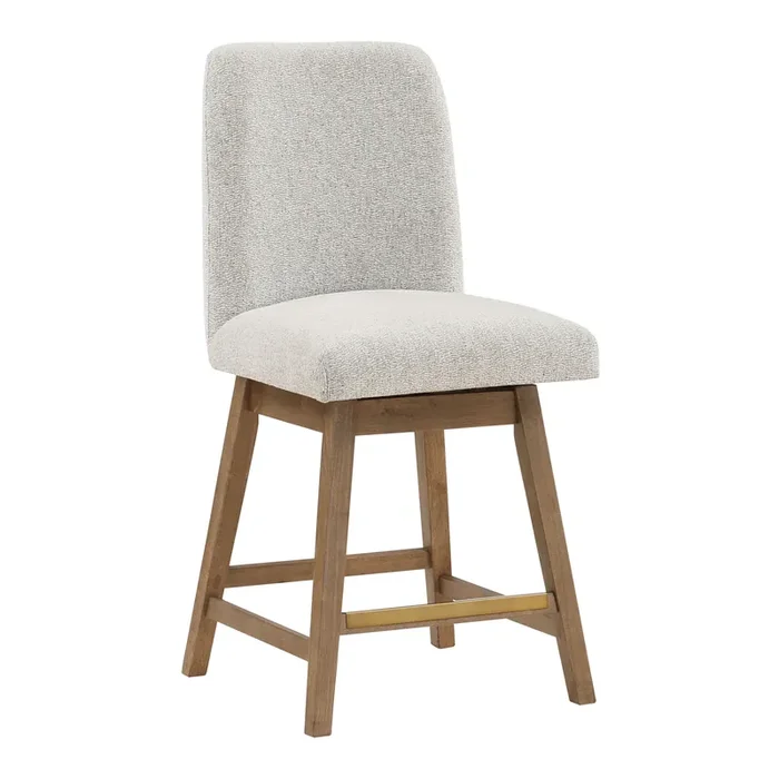 Cajon Upholstered Swivel Counter Stool 2 Piece Set