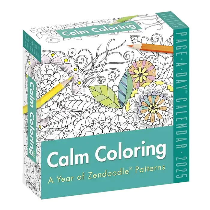 Calm Coloring 2025 Daily Desktop Calendar