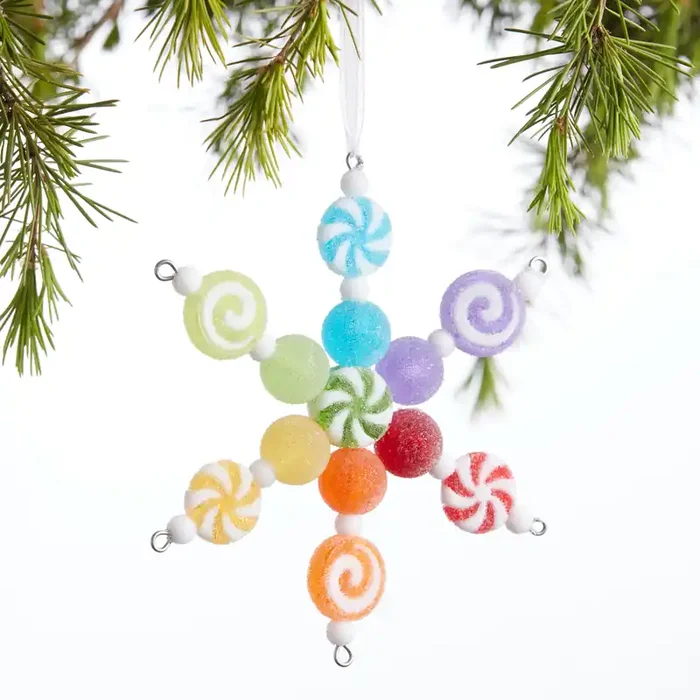 Candy Snowflake Ornament