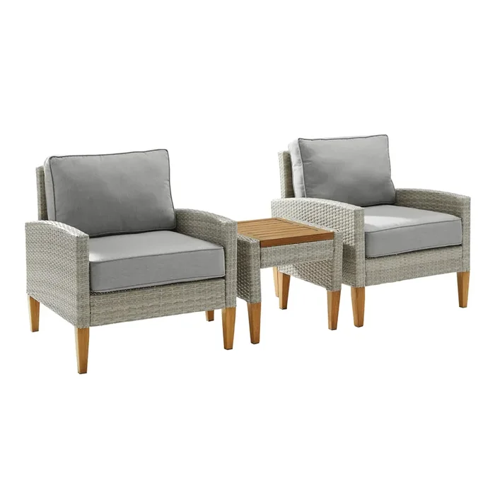 Capella All Weather Wicker 3 Piece Outdoor Furniture Set